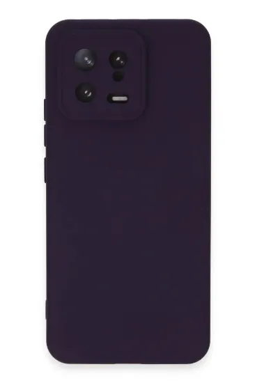 Newface Xiaomi Mi 13 Kılıf Nano içi Kadife Silikon - Mor resmi