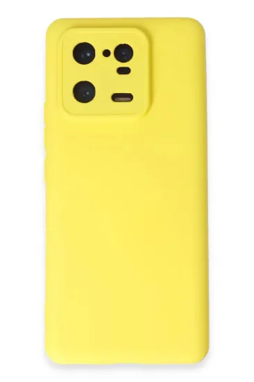 Newface Xiaomi Mi 13 Pro Kılıf Nano içi Kadife Silikon - Sarı resmi