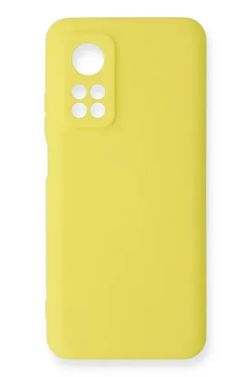 Newface Xiaomi Mi 10T Kılıf Nano içi Kadife Silikon - Sarı resmi