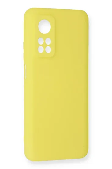Newface Xiaomi Mi 10T Kılıf Nano içi Kadife Silikon - Sarı resmi