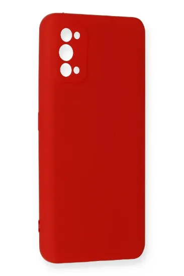 Newface Realme 7 Pro Kılıf Nano içi Kadife Silikon - Kırmızı resmi