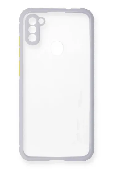 Newface Samsung Galaxy A11 Kılıf Miami Şeffaf Silikon - Lila resmi