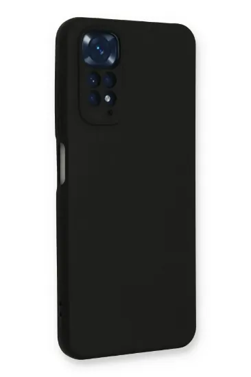 Newface Xiaomi Redmi Note 11 Kılıf Nano içi Kadife Silikon - Siyah resmi