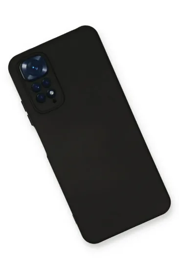Newface Xiaomi Redmi Note 11 Kılıf Nano içi Kadife Silikon - Siyah resmi
