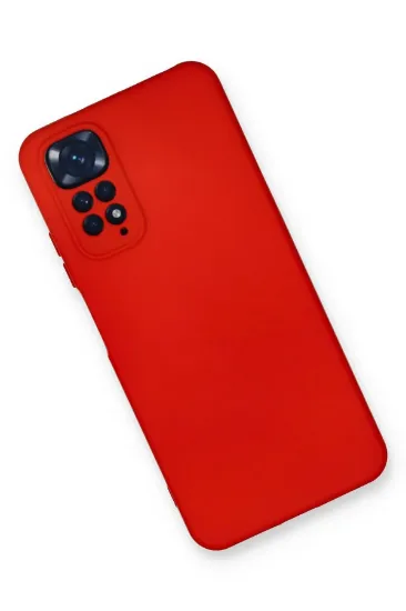Newface Xiaomi Redmi Note 11 Kılıf Nano içi Kadife Silikon - Kırmızı resmi