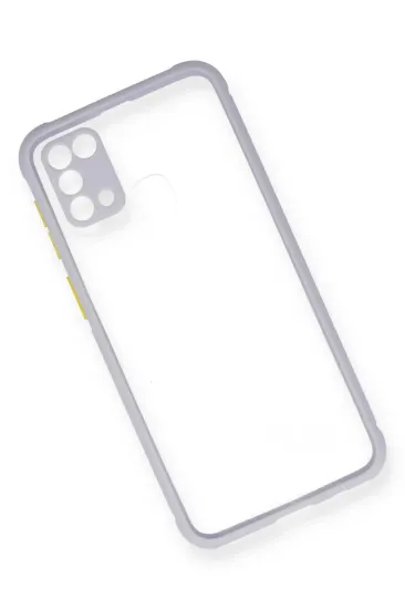 Newface Samsung Galaxy M31 Kılıf Miami Şeffaf Silikon - Lila resmi