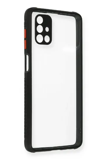 Newface Samsung Galaxy M51 Kılıf Miami Şeffaf Silikon - Siyah resmi