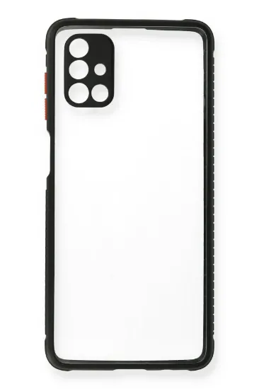Newface Samsung Galaxy M51 Kılıf Miami Şeffaf Silikon - Siyah resmi