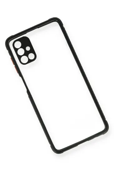 Newface Samsung Galaxy M51 Kılıf Miami Şeffaf Silikon - Siyah resmi