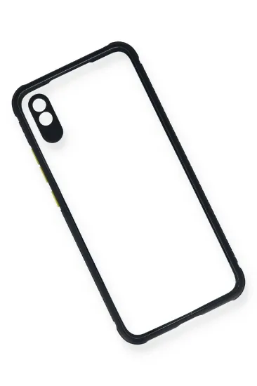 Newface Xiaomi Redmi 9A Kılıf Miami Şeffaf Silikon - Lacivert resmi