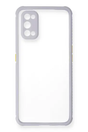 Newface Realme 7 Pro Kılıf Miami Şeffaf Silikon - Lila resmi