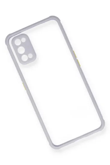 Newface Realme 7 Pro Kılıf Miami Şeffaf Silikon - Lila resmi
