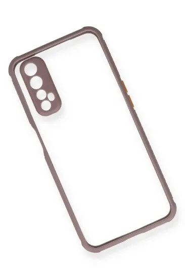 Newface Realme 7 Kılıf Miami Şeffaf Silikon - Açık Mor resmi