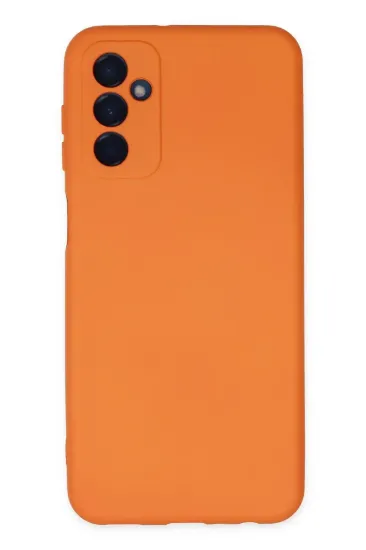 Newface Samsung Galaxy M23 Kılıf Nano içi Kadife Silikon - Turuncu resmi
