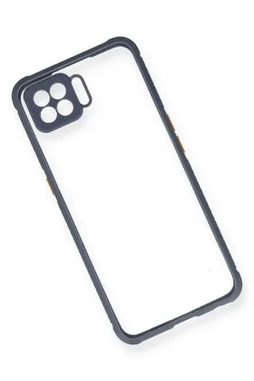 Newface Oppo A73 Kılıf Miami Şeffaf Silikon - Gri resmi