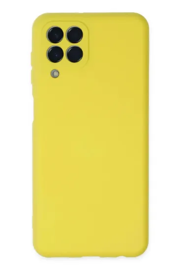 Newface Samsung Galaxy M33 Kılıf Nano içi Kadife Silikon - Sarı resmi