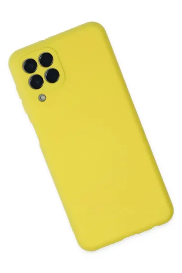 Newface Samsung Galaxy M33 Kılıf Nano içi Kadife Silikon - Sarı resmi