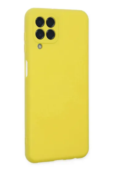 Newface Samsung Galaxy M33 Kılıf Nano içi Kadife Silikon - Sarı resmi
