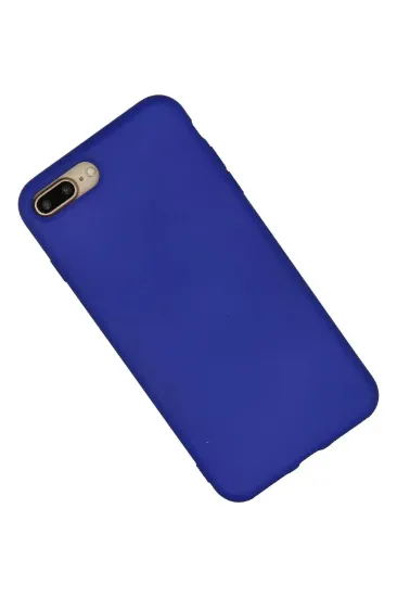 Newface iPhone 7 Plus Kılıf Nano içi Kadife Silikon - Lacivert resmi