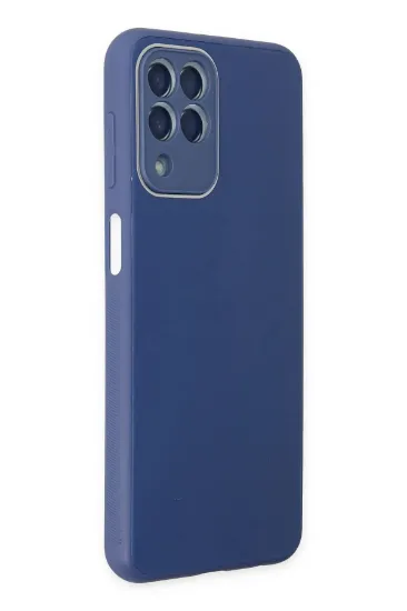Newface Samsung Galaxy M33 Kılıf Glass Kapak - Lacivert resmi
