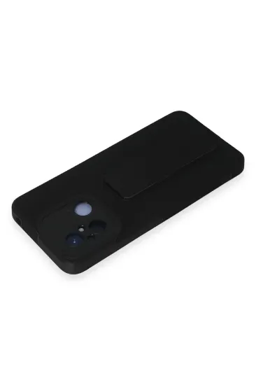 Newface Xiaomi Redmi 12C Kılıf Mega Standlı Silikon - Siyah resmi