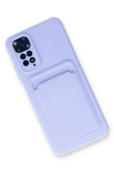 Newface Xiaomi Redmi Note 11S Kılıf Kelvin Kartvizitli Silikon - Lila resmi