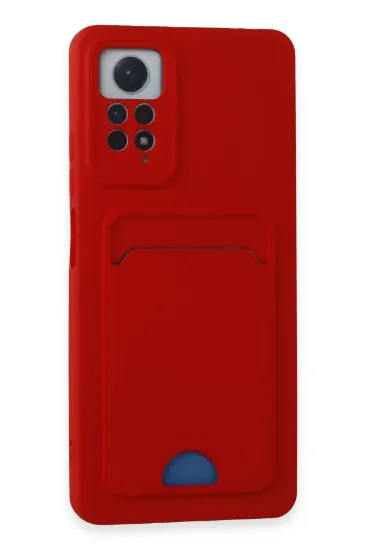Newface Xiaomi Redmi Note 11 Pro Kılıf Kelvin Kartvizitli Silikon - Kırmızı resmi