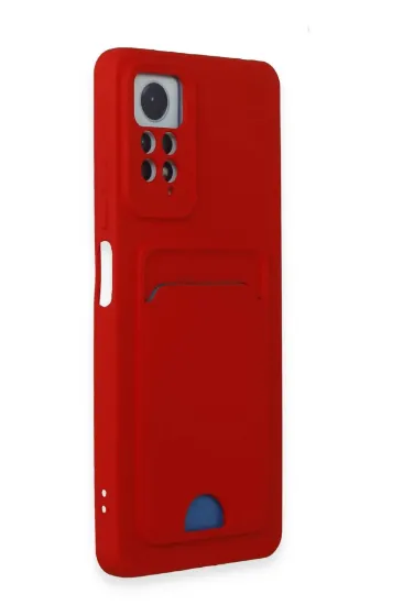 Newface Xiaomi Redmi Note 11 Pro Kılıf Kelvin Kartvizitli Silikon - Kırmızı resmi