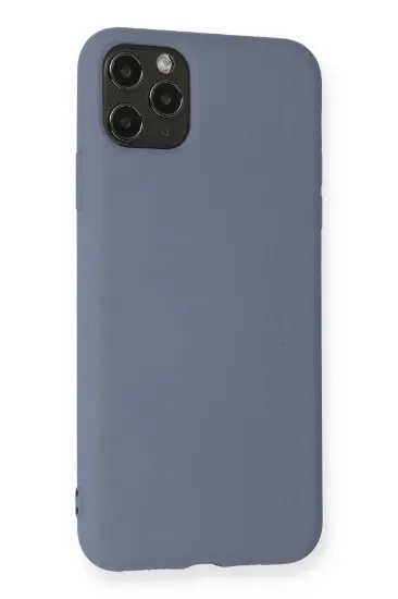 Newface iPhone 11 Pro Max Kılıf Nano içi Kadife Silikon - Gri resmi