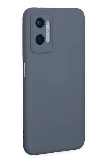 Newface Oppo A96 Kılıf Nano içi Kadife Silikon - Gri resmi