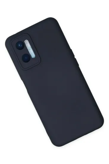 Newface Oppo A96 Kılıf Nano içi Kadife Silikon - Lacivert resmi