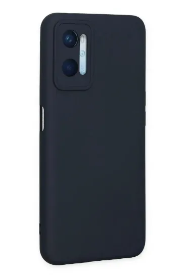 Newface Oppo A96 Kılıf Nano içi Kadife Silikon - Lacivert resmi