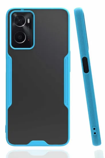 Newface Oppo A96 Kılıf Platin Silikon - Mavi resmi