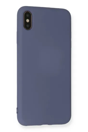 Newface iPhone XS Max Kılıf Nano içi Kadife Silikon - Gri resmi
