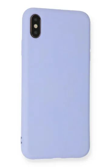 Newface iPhone XS Max Kılıf Nano içi Kadife Silikon - Lila resmi