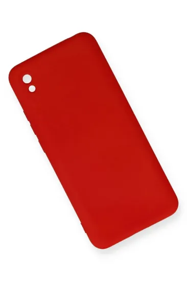 Newface Xiaomi Redmi 9A Kılıf Nano içi Kadife Silikon - Kırmızı resmi