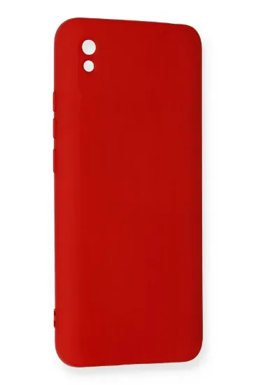 Newface Xiaomi Redmi 9A Kılıf Nano içi Kadife Silikon - Kırmızı resmi