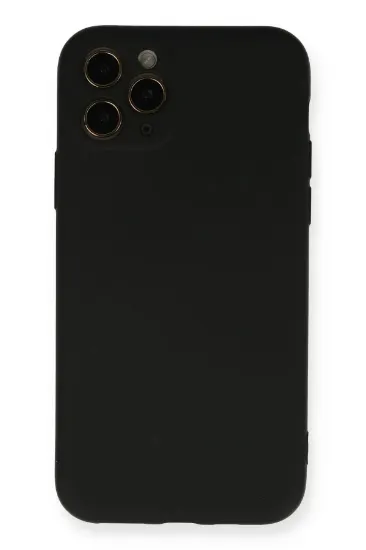 Newface iPhone 11 Pro Kılıf Nano içi Kadife Silikon - Siyah resmi