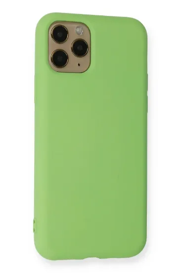 Newface iPhone 11 Pro Kılıf Nano içi Kadife Silikon - Yeşil resmi