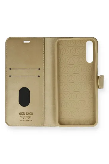 Newface Huawei P Smart S Kılıf Trend S Plus Kapaklı Kılıf - Gold resmi