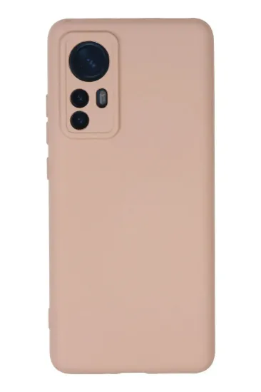 Newface Xiaomi Mi 12 Kılıf Nano içi Kadife Silikon - Pudra resmi