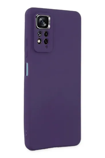 Newface Xiaomi Redmi Note 11 Pro Kılıf First Silikon - Mürdüm resmi