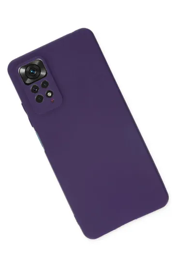 Newface Xiaomi Redmi Note 11 Pro Kılıf First Silikon - Mürdüm resmi