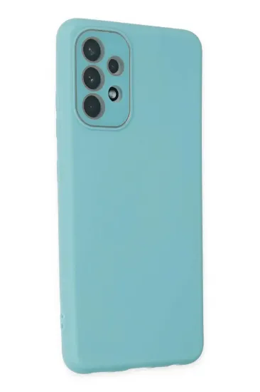 Newface Samsung Galaxy A33 5G Kılıf Lansman Glass Kapak - Turkuaz resmi
