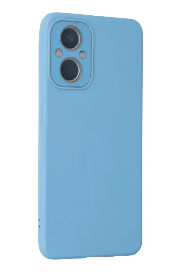 Newface Oppo Reno 7 Lite Kılıf Lansman Glass Kapak - Mavi resmi