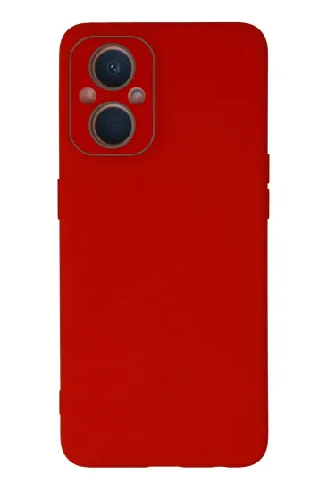 Newface Oppo Reno 7 Lite Kılıf Lansman Glass Kapak - Kırmızı resmi
