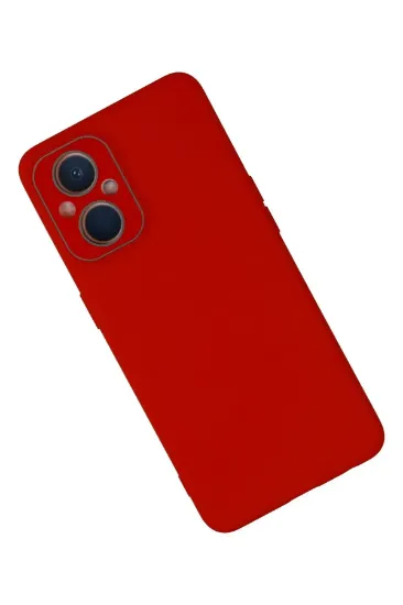 Newface Oppo Reno 7 Lite Kılıf Lansman Glass Kapak - Kırmızı resmi