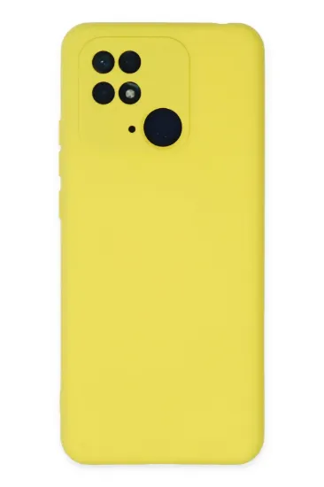 Newface Xiaomi Redmi 10C Kılıf Nano içi Kadife Silikon - Sarı resmi
