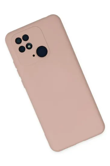Newface Xiaomi Redmi 10C Kılıf Nano içi Kadife Silikon - Pudra resmi