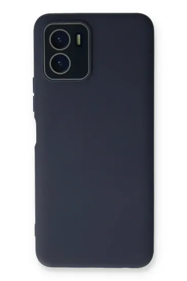 Newface Vivo Y15S Kılıf Lansman Glass Kapak - Lacivert resmi